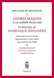 Cadre rouge Discours de réception à l'Académie française et Réponse