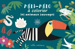 Méli-mélo à colorier : Les animaux sauvages