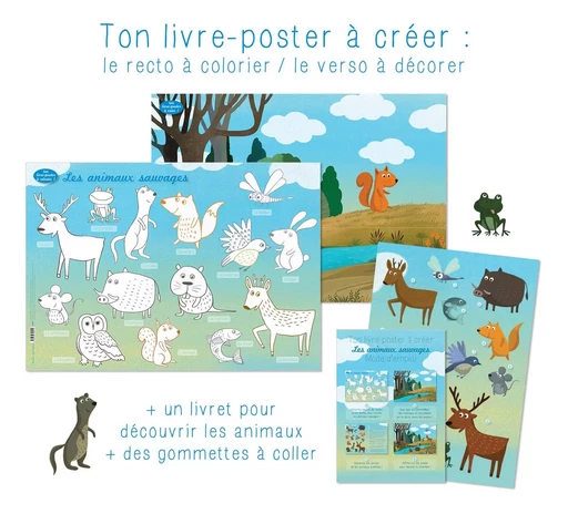 Ton livre poster à créer : les animaux sauvages  - Anne Baudier - MILA