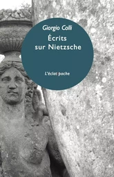 ECRITS SUR NIETZSCHE