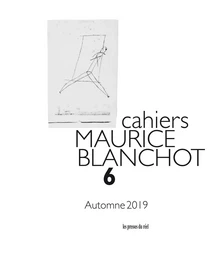 Cahiers Maurice Blanchot n° 06