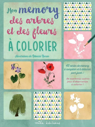 Mon memory des arbres et des fleurs à colorier -  Collectif - MILA