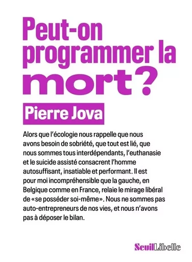 Peut-on programmer la mort ? - Pierre Jova - LE SEUIL EDITIONS