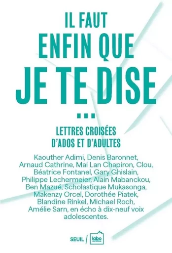 """Il faut enfin que je te dise...""" -  Collectif - LE SEUIL EDITIONS