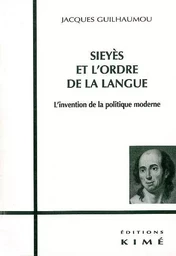 Sieyes et l'Ordre de la Langue