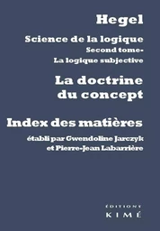 Index des Matieres