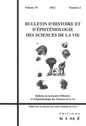 Bulletin d'Histoire et d'Epistemologie...19 / 2