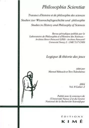 Philosophia Scientiae V.8 / 2 (2004)Logique / Théorie Jeux