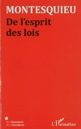 De l'esprit des lois