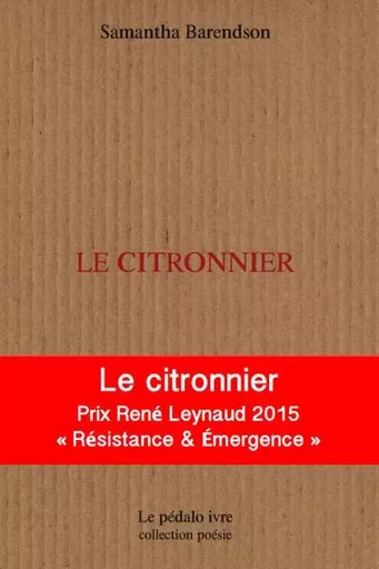 Le citronnier - Samantha Barendson - PEDALO IVRE