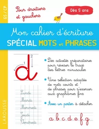 Mon cahier d'écriture spécial premiers mots et phrases