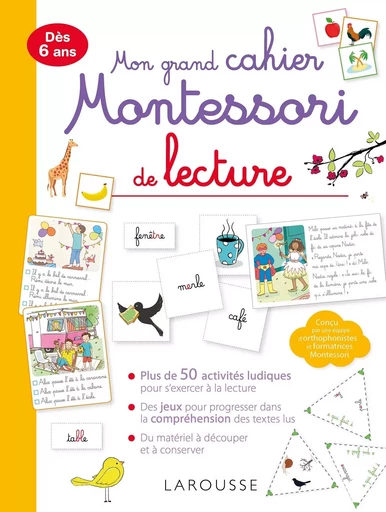 Mon grand cahier Montessori de lecture - Anaïs Galon, Christine Nougarolles, Julie RINALDI - LAROUSSE