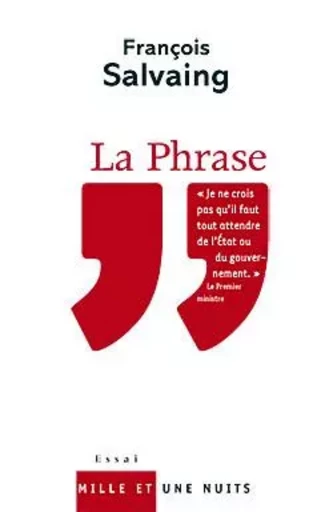 LA PHRASE - François Salvaing - 1001 NUITS