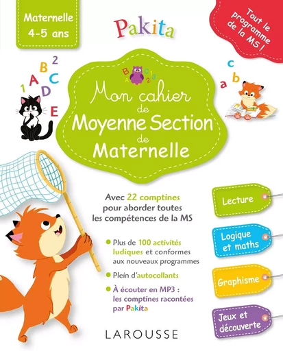 Mon grand cahier de Moyenne section - Pascale Genestine - LAROUSSE