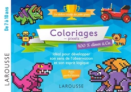 20 coloriages en pixel pour esprits logiques pixel art dino