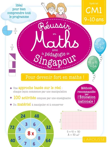 Réussir en maths avec Singapour CM1 - Delphine Urvoy - LAROUSSE