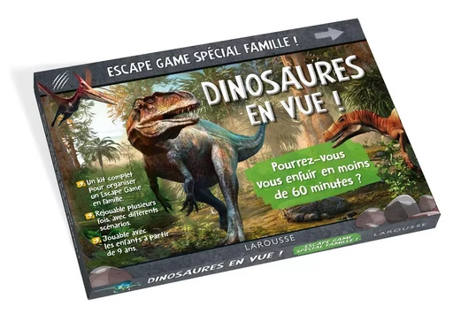 ESCAPE GAME spécial famille Dinosaures en vue -  Collectif - LAROUSSE