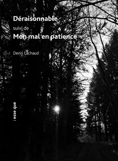 Déraisonnable, suivi de, Mon mal en patience - Denis Lachaud - ESSE QUE