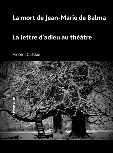 La mort de Jean-Marie de Balma , La lettre d’adieu au théâtre - Vincent Guédon - ESSE QUE