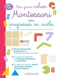 Mon grand cahier MONTESSORI pour progresser en MATHS