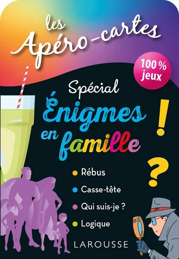 Apéro-cartes énigmes en famille -  Collectif - LAROUSSE