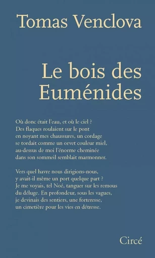 Le bois des Euménides - Tomas VENCLOVA - CIRCE