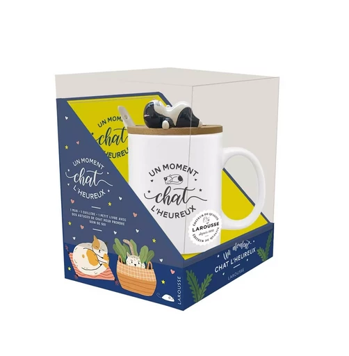 Mug Un moment chat l'heureux -  - LAROUSSE