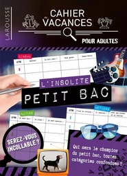 Cahier de vacances (adultes) Petit bac