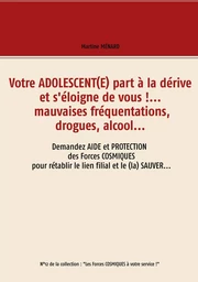 Votre adolescent(e) part à la dérive et s'éloigne de vous !... mauvaises fréquentations, drogues, alcool...