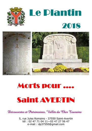 Morts pour ..... Saint - Avertin - DPVCT Découvertes et Patrimoines Vallée du Cher Touraine - BOOKS ON DEMAND