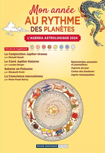 L'Agenda Astrologique 2024 - ELISABETH FERTÉ - ROUGE GRAPHIQUE