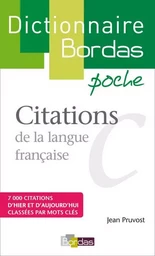 Dictionnaire poche Citations de la langue française