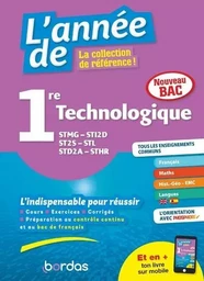 L'année de 1re Technologique STMG-STI2D-ST2S-STL-STD2A-STHR