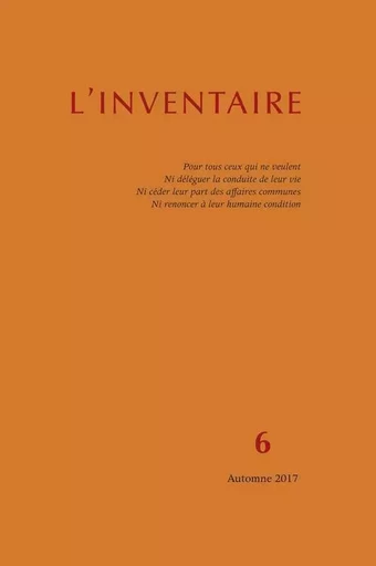 Inventaire n°6 -  Collectif - LENTEUR