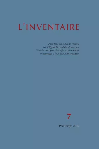 Inventaire n°7 -  Collectif - LENTEUR