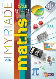 Myriade Mathématiques Cycle 4 2016 Manuel élève