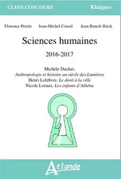 Sciences humaines 2016-2018 - M. Duchet, Anthropologie et histoire au siècle