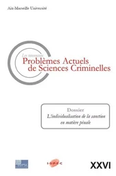 LES NOUVEAUX PROBLEMES ACTUELS DE SCIENCES CRIMINELLES VOL XXVI