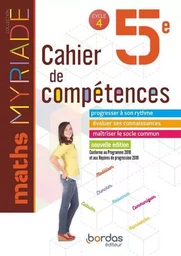 Myriade Maths 5e 2019 Cahier de compétences élève