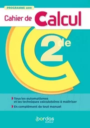 Mathématiques 2de - Cahier de calcul élève 2020