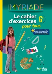 Myriade Maths 6e 2022 Cahier d'exercices pour tous