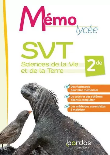 Mémo Lycée - SVT 2de - 2022 - Livret - élève - Adeline André, Virginie Gallet - Bordas