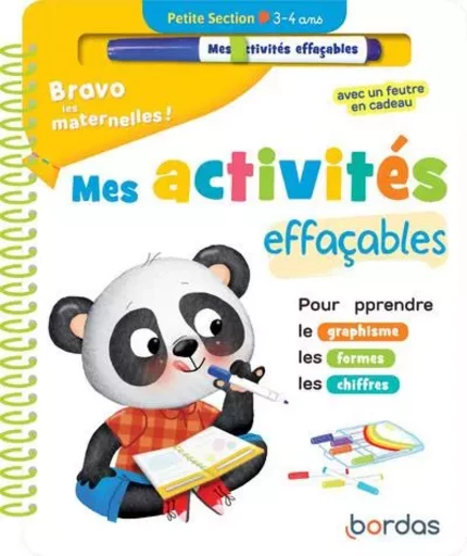 Bravo les maternelles - Mes activités effaçables - Petite section -  - Bordas