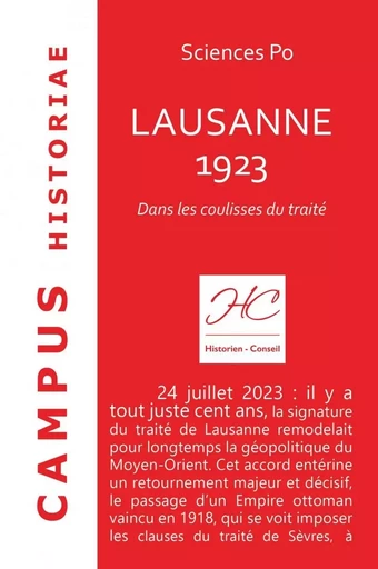 Lausanne 1923 -  - HISTORIEN CONS