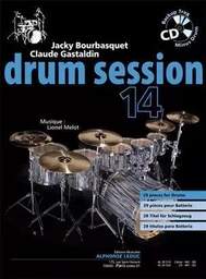 BOURBASQUET: DRUM SESSION 14 29 PIECES POUR BATTERIE (LIVRE + CD) - LE LIVRE