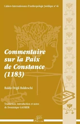 COMMENTAIRE SUR LA PAIX DE CONSTANCE (1183)