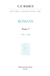 OEUVRES COMPLETES 25. ROMANS. T7. 1923-1925