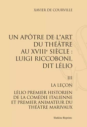 LUIGI RICCOBONI, DIT LELIO. T3 ET FIN : LA LECON. (1958)