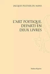 L'ART POETIQUE. (1555)