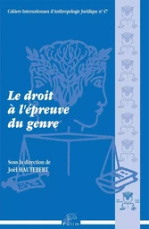 Le droit à l'épreuve du genre - actes du colloque du 7 mai 2015, [Angers]